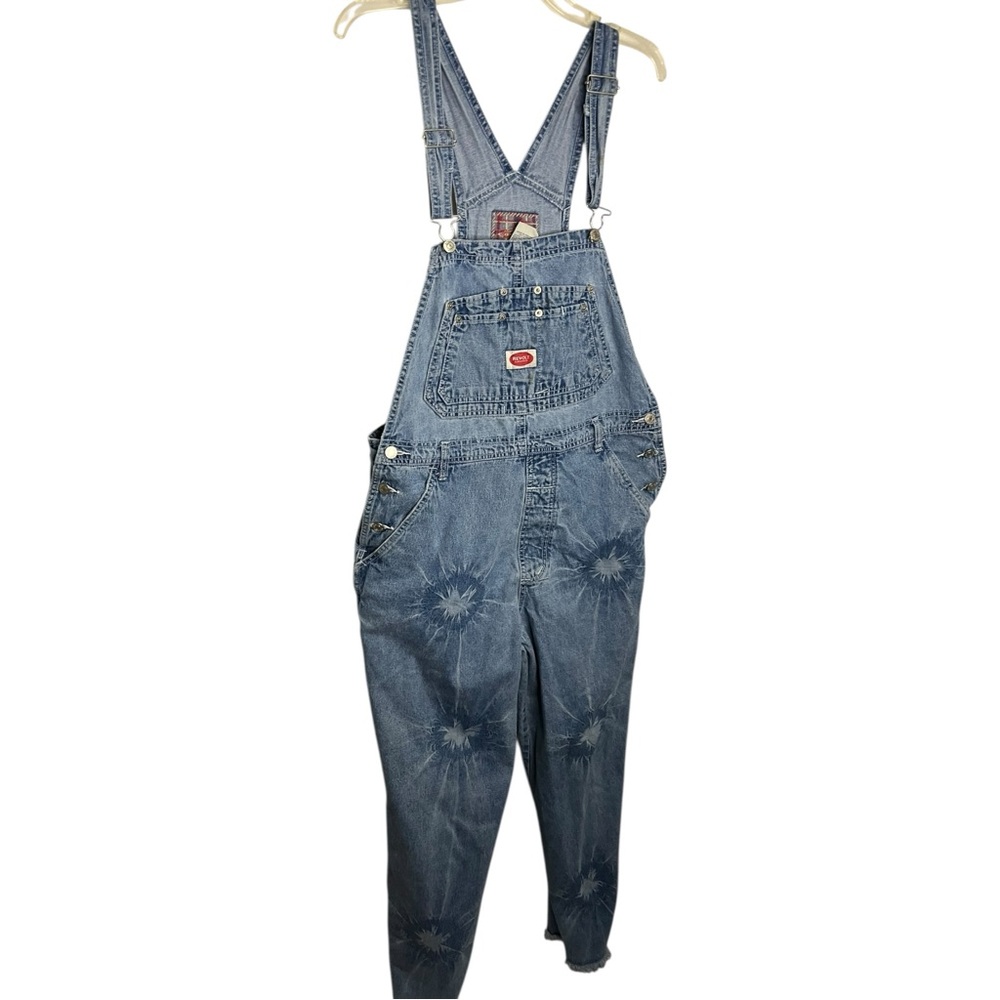 Vintage 80's Revolt Sunburst Raw Hem Denim Jean Overalls
